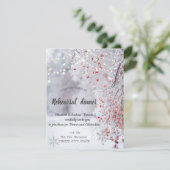 Winter Wonderland - 雪のライトのリハーサルディナー 招待状 (スタンド正面)