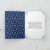 Winter Wonderland Animals Baby Shower Thank You サンキューカード (内部)