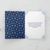 Winter Wonderland Animals Birthday Party Thank You サンキューカード (内部)