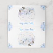 Winter Wonderland Arctic Animals Baby Shower プレイスカード (外部開封)