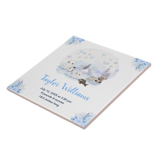 Winter Wonderland Arctic Animals Birth Statistics タイル (側面)