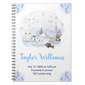 Winter Wonderland Arctic Animals Birth Statistics ノートブック (正面)