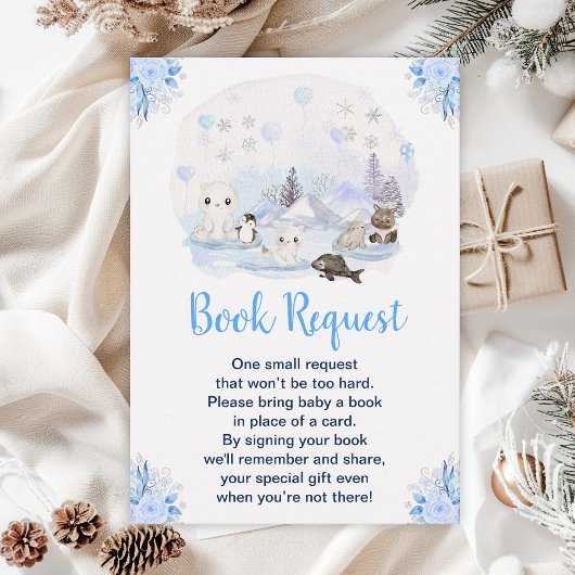 Winter Wonderland Arctic Animals Book Request エンクロージャーカード