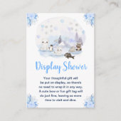 Winter Wonderland Arctic Animals Display Shower エンクロージャーカード (正面)