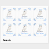Winter Wonderland Arctic Owl Kids Bookplate スクエアシール (シート)