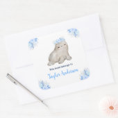 Winter Wonderland Arctic Seal Kids Bookplate スクエアシール (封筒)