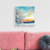 Winter Wonderland at Sunset キャンバスプリント (インサイチュ (リビング))