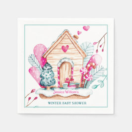 Winter Wonderland Baby Shower スタンダードカクテルナプキン