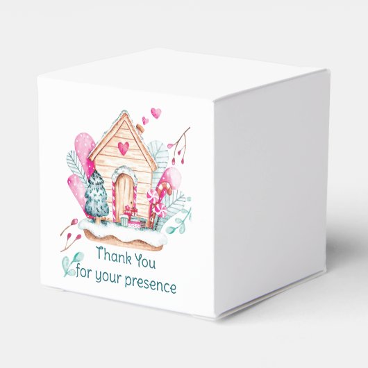 Winter Wonderland Baby Shower フェイバーボックス (裏面サイド)