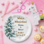 Winter Wonderland Baby Shower  ペーパープレート (パーティー)