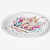 Winter Wonderland Baby Shower ペーパープレート (アングル)