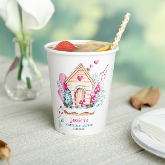 Winter Wonderland Baby Shower 紙コップ (インサイチュ)