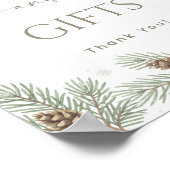 Winter Wonderland Baby Shower Books and Gifts ポスター (角)