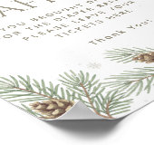 Winter Wonderland Baby Shower Diaper Raffle ポスター (角)