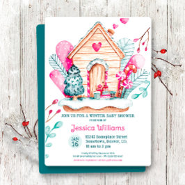 Winter Wonderland Baby Shower Invitation 招待状