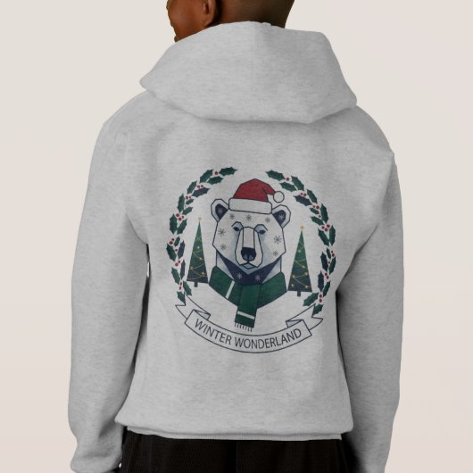 Winter Wonderland Bear – Cute Santa Hat Christmas  (裏面)