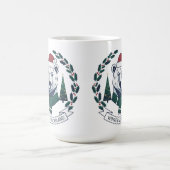 Winter Wonderland Bear – Cute Santa Hat Christmas  コーヒーマグカップ (中央)