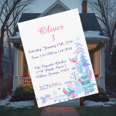 Winter Wonderland Birthday Invitation, Snowman  招待状