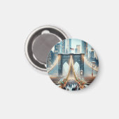 Winter Wonderland. Brooklyn Bridge - New York マグネット (正面/裏面)