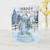 Winter Wonderland Card カード (黄色い花)