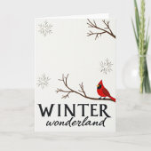 Winter Wonderland Cardinal Card カード (正面)