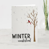 Winter Wonderland Cardinal Card カード (正面)