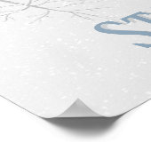 Winter Wonderland Christmas Family Name ポスター (角)