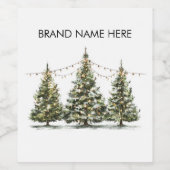 Winter Wonderland Christmas Tree Wine Label ワインラベル (シングルラベル)