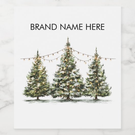 Winter Wonderland Christmas Tree Wine Label ワインラベル (シングルラベル)