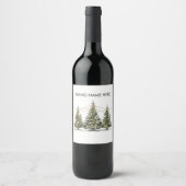 Winter Wonderland Christmas Tree Wine Label ワインラベル (正面)