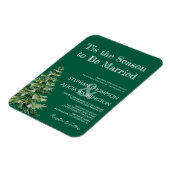 Winter Wonderland Christmas Wedding マグネット (左側)