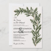 Winter Wonderland Christmas Wedding 招待状 (正面)