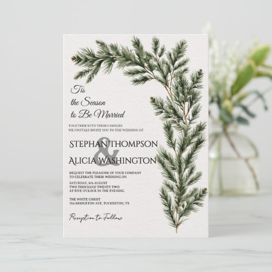 Winter Wonderland Christmas Wedding 招待状 (スタンド正面)