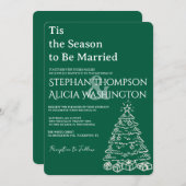 Winter Wonderland Christmas Wedding 招待状 (正面/裏面)