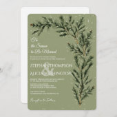 Winter Wonderland Christmas Wedding 招待状 (正面/裏面)