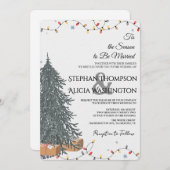 Winter Wonderland Christmas Wedding 招待状 (正面/裏面)