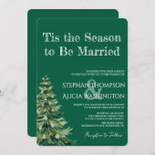 Winter Wonderland Christmas Wedding 招待状 (正面/裏面)