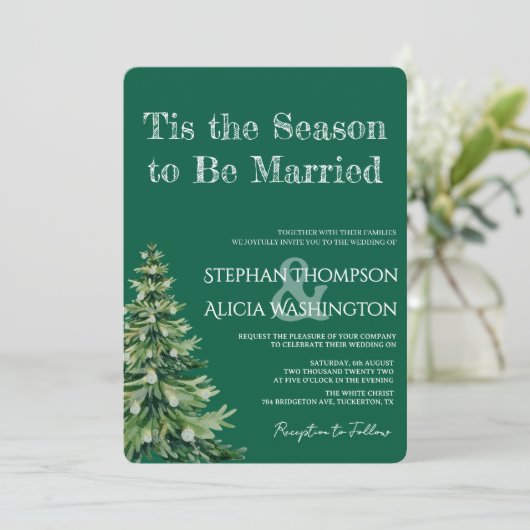 Winter Wonderland Christmas Wedding 招待状 (スタンド正面)