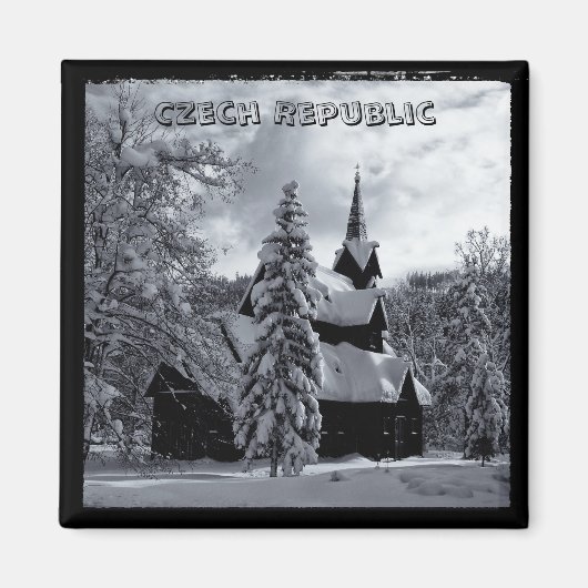 Winter Wonderland, Czech Republic (冷蔵庫用マグネット) マグネット (正面)