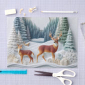 Winter Wonderland Deer Dimensional Tissue Paper 薄葉紙 (クラフト)