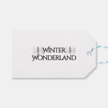 Winter Wonderland – Elegant Text and Pine Trees