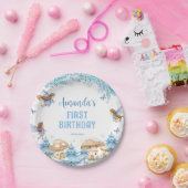 Winter Wonderland Fairy Girl Birthday Paper Plates ペーパープレート (パーティー)