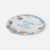 Winter Wonderland Fairy Girl Birthday Paper Plates ペーパープレート (アングル)