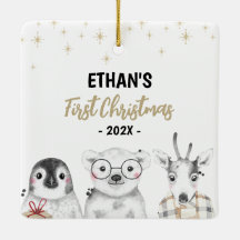 Winter Wonderland First Christmas Photo Ceramic Or