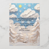 Winter Wonderland Foil Card 箔招待状 (裏面)