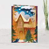 Winter Wonderland Folded Photo カード (裏面)