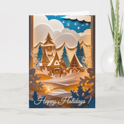 Winter Wonderland Folded Photo カード (正面)