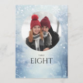 Winter Wonderland Forestフォトテーブル番号 招待状 (正面)