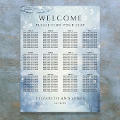 Winter Wonderland Forest Wedding Seating Chart ポスター