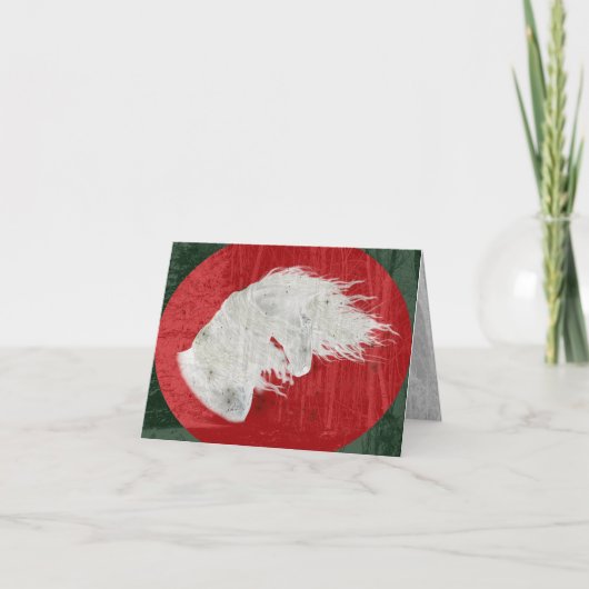 Winter Wonderland Friesian Horse 3 Card シーズンカード (正面)